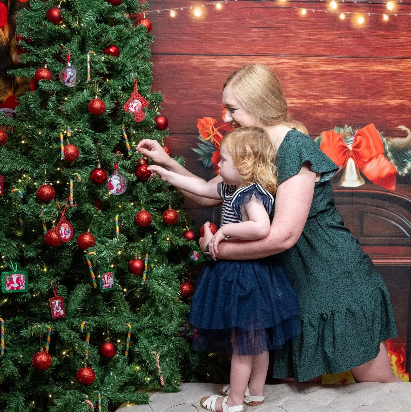 Choosing a Candy Cane from the Christmas tree